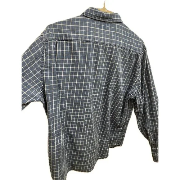 Faherty Men's Blue Plaid Long Sleeve Button Down Shirt Size Xl Light Flannel - Picture 3 of 9